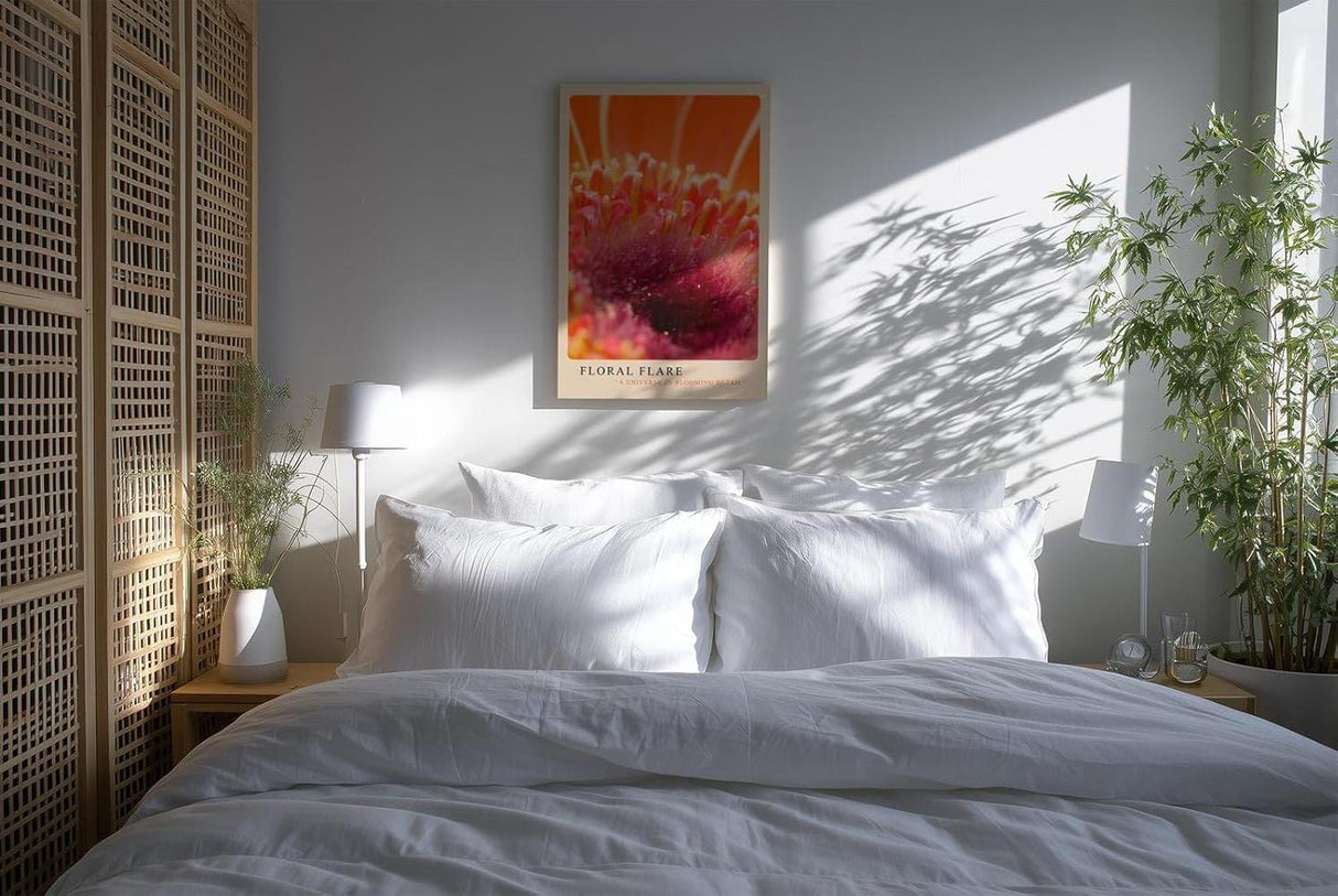 Paul Sinus Kunstdruck 40x60cm Blume Makro orange pink Nahaufnahme Detail Floral Flare