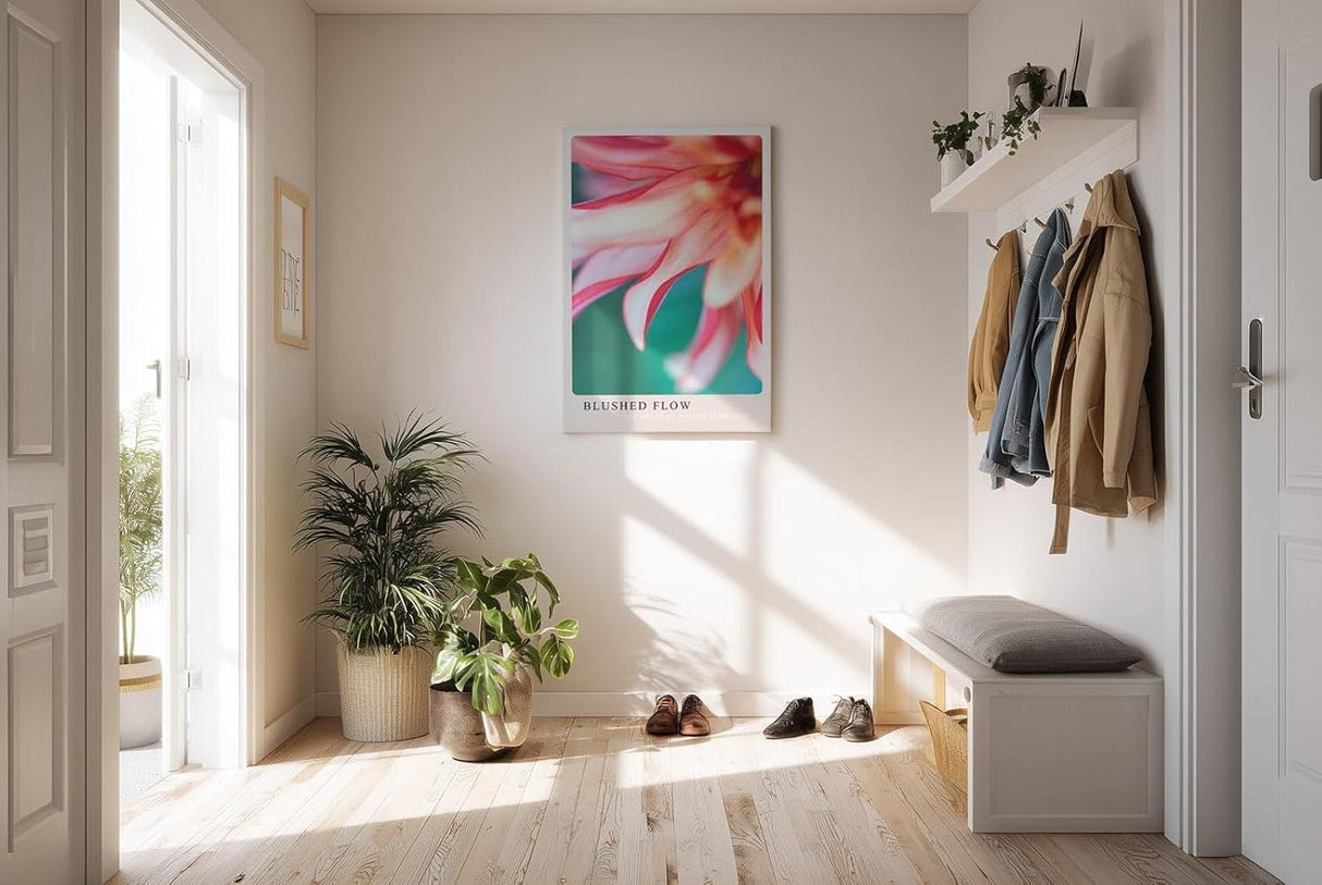 Paul Sinus Kunstdruck 40x60cm Blushed Flow mit weichen Blütenblättern in zarten Farbtönen