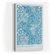 Paul Sinus Kunstdruck 40x60cm Botanical Blue florales Ornament in Blau und Weiß für stilvolle Räume