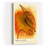 Paul Sinus Kunstdruck 40x60cm Burn Curve Rot Gelb Linie Feuer Dynamik Ausdruck Bewegung