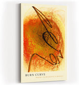 Paul Sinus Kunstdruck 40x60cm Burn Curve Rot Gelb Linie Feuer Dynamik Ausdruck Bewegung