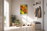 Paul Sinus Kunstdruck 40x60cm Calendula Bloom – leuchtend orange Ringelblumenblüte in Nahaufnahme