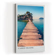 Paul Sinus Kunstdruck 40x60cm Cameo Island mit Holzsteg und türkisblauem Meer auf Zakynthos