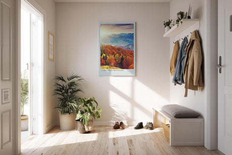 Paul Sinus Kunstdruck 40x60cm Carpathian Mountains im Herbst – Farbenprächtige Waldlandschaft aus Rumänien