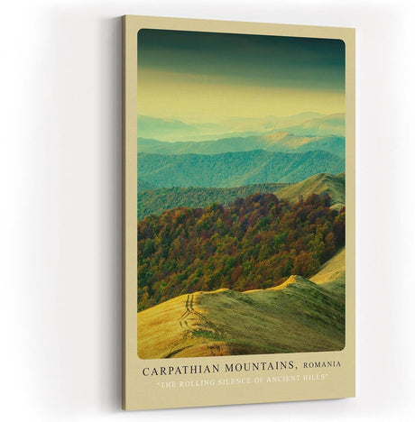 Paul Sinus Kunstdruck 40x60cm Carpathian Mountains mit sanften Hügeln in Rumänien