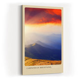 Paul Sinus Kunstdruck 40x60cm Carpathian Mountains Rumänien Sonnenuntergang über bewaldeten Hügeln und Bergen