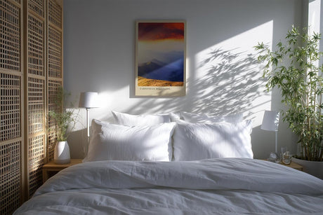 Paul Sinus Kunstdruck 40x60cm Carpathian Mountains Rumänien Sonnenuntergang über bewaldeten Hügeln und Bergen