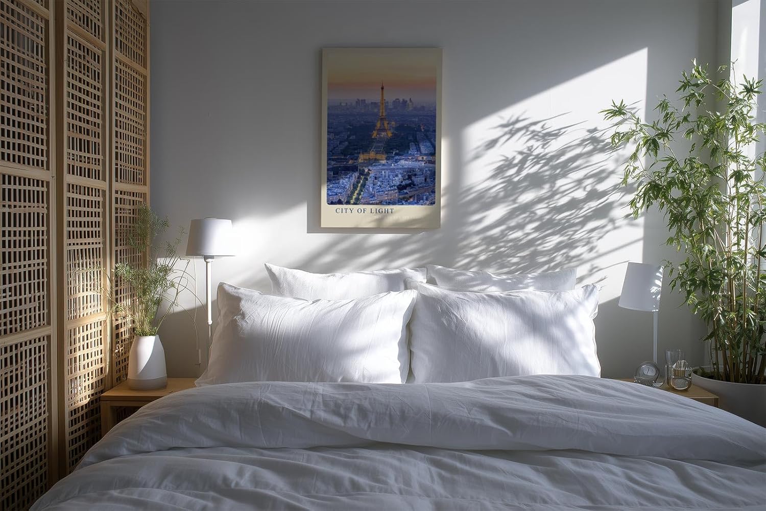 Paul Sinus Kunstdruck 40x60cm City of Light Paris bei Sonnenuntergang mit Eiffelturm im Zentrum