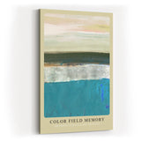 Paul Sinus Kunstdruck 40x60cm Color Field Memory Blau Türkis Fläche Abstrakt Ruhe Horizont