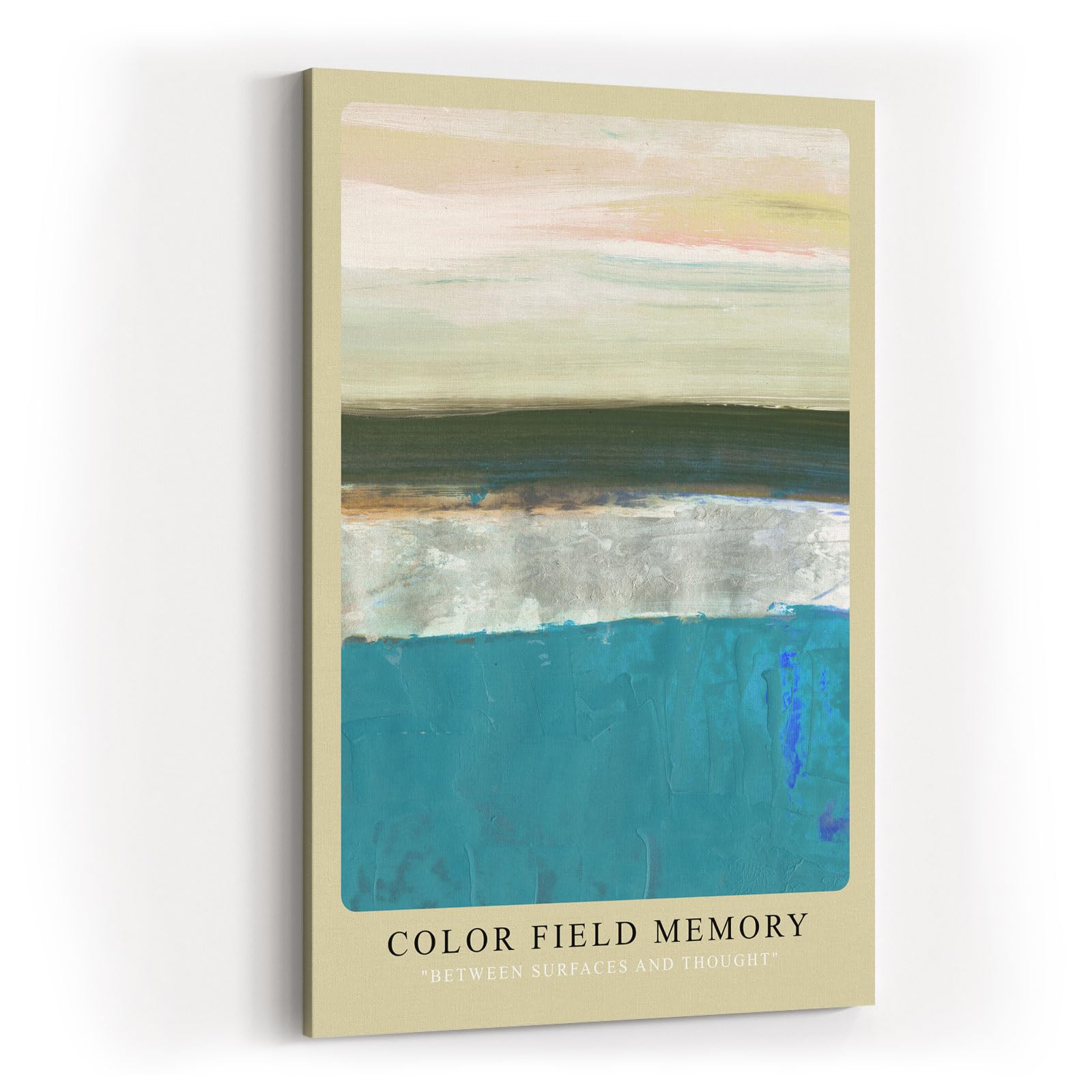 Paul Sinus Kunstdruck 40x60cm Color Field Memory Blau Türkis Fläche Abstrakt Ruhe Horizont