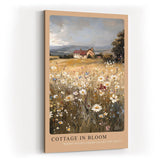 Paul Sinus Kunstdruck 40x60cm Cottage in Bloom – Wildblumenwiese mit Landhaus unter weitem Himmel in malerischer Landschaft
