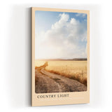 Paul Sinus Kunstdruck 40x60cm Country Light Feldweg in goldener Landschaft unter weitem Himmel
