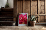 Paul Sinus Kunstdruck 40x60cm Crimson Lily rote Lilienblüte mit Wassertropfen in Nahaufnahme
