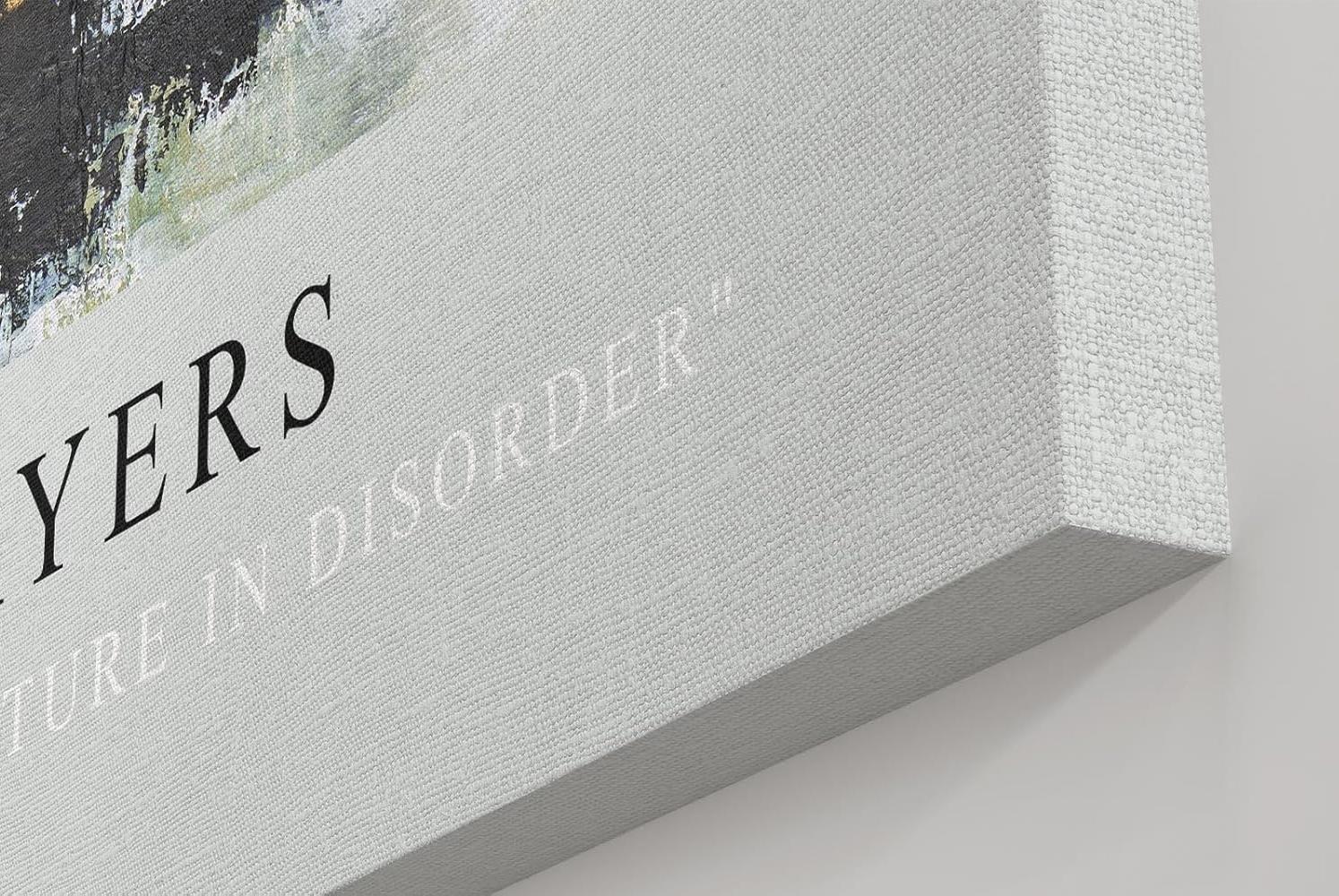 Paul Sinus Kunstdruck 40x60cm Crossing Layers – Abstrakte Komposition mit dynamischen Farbstrukturen in Gold, Grün und Schwarz