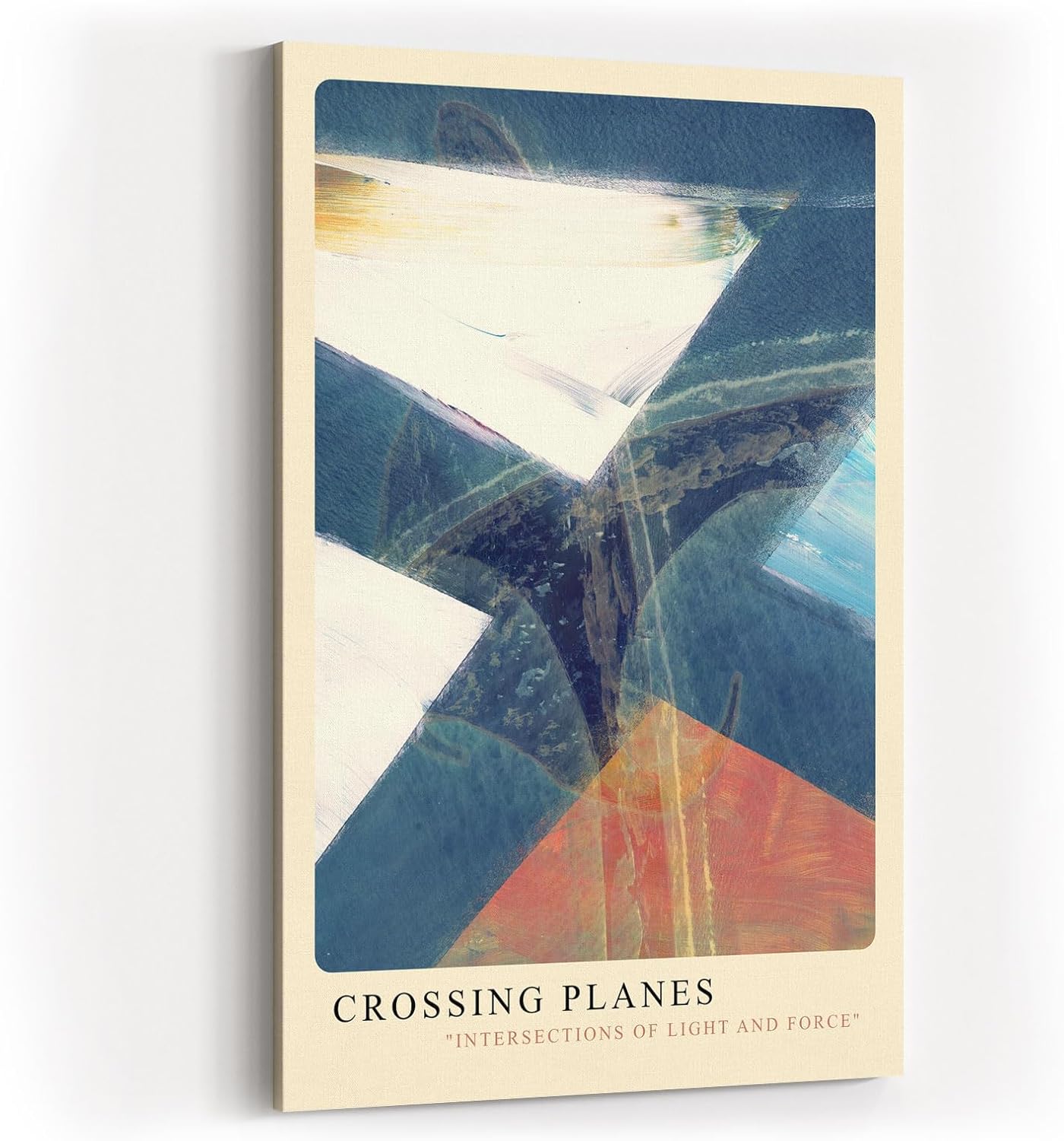 Paul Sinus Kunstdruck 40x60cm Crossing Planes Blau Licht Fläche Abstrakt Schnittpunkt Bewegung