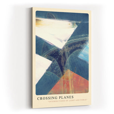 Paul Sinus Kunstdruck 40x60cm Crossing Planes Blau Licht Fläche Abstrakt Schnittpunkt Bewegung