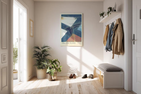 Paul Sinus Kunstdruck 40x60cm Crossing Planes Blau Licht Fläche Abstrakt Schnittpunkt Bewegung