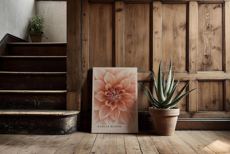 Paul Sinus Kunstdruck 40x60cm Dahlia Bloom Blume Makro Rosa Struktur Natur Pflanze Detail