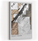 Paul Sinus Kunstdruck 40x60cm Daily Chaos mit abstrakter Collage aus Zeitung Papier und Tusche