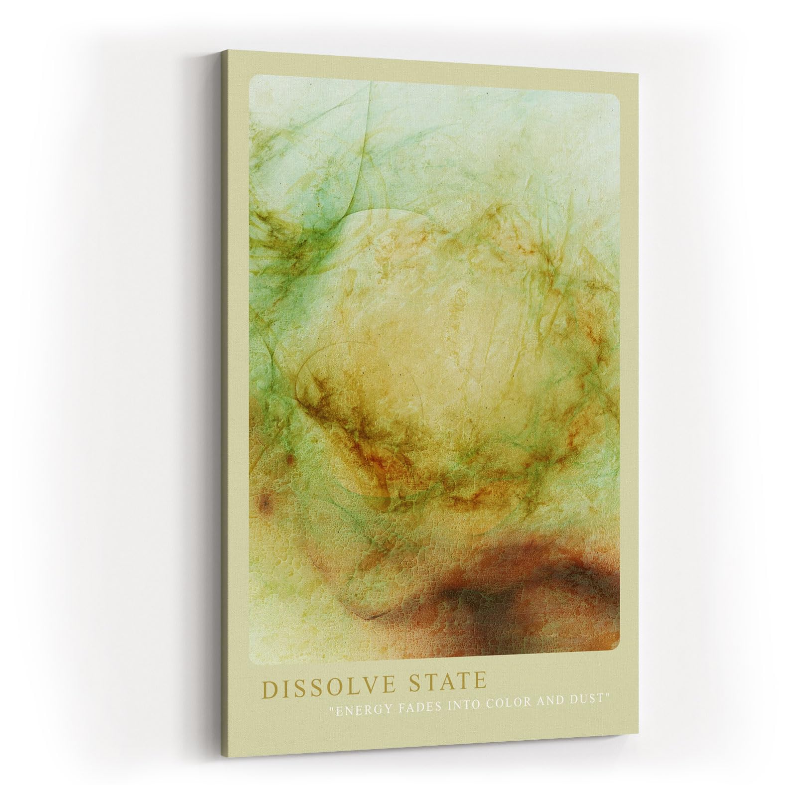 Paul Sinus Kunstdruck 40x60cm Dissolve State Grün Braun Staub Licht Textur Verblassen