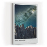 Paul Sinus Kunstdruck 40x60cm Dolomiten bei Nacht – majestätische Felswände unter dem Sternenhimmel Italiens