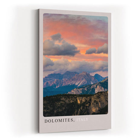 Paul Sinus Kunstdruck 40x60cm Dolomiten bei Sonnenuntergang – dramatische Wolken über italienischem Bergpanorama