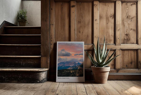 Paul Sinus Kunstdruck 40x60cm Dolomiten bei Sonnenuntergang – dramatische Wolken über italienischem Bergpanorama