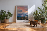 Paul Sinus Kunstdruck 40x60cm Dolomiten bei Sonnenuntergang – dramatische Wolken über italienischem Bergpanorama