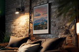 Paul Sinus Kunstdruck 40x60cm Dolomiten bei Sonnenuntergang – dramatische Wolken über italienischem Bergpanorama