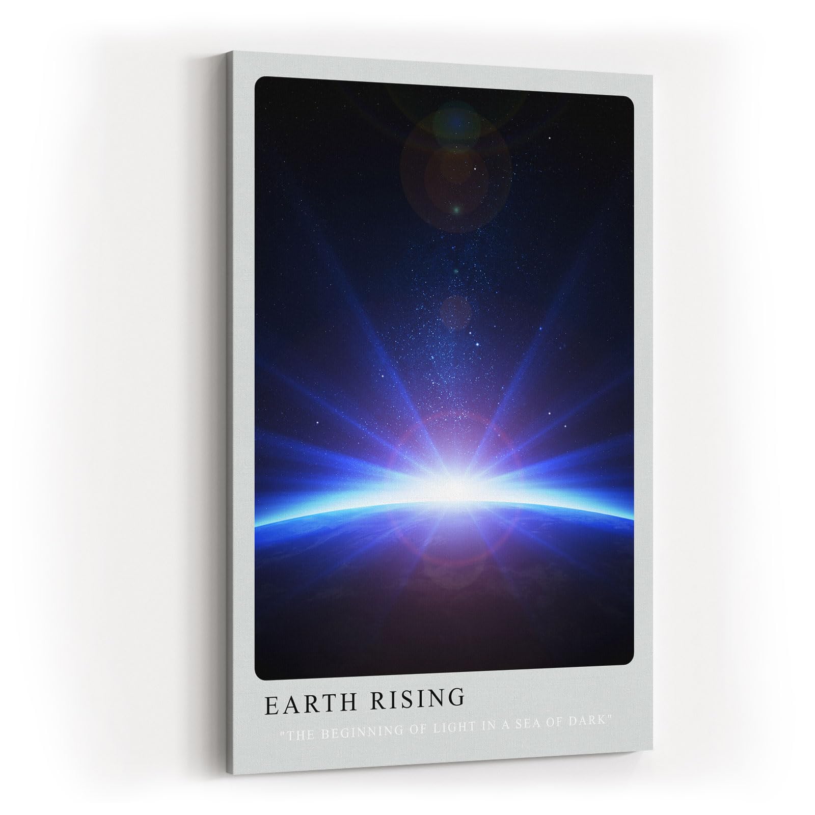 Paul Sinus Kunstdruck 40x60cm Earth Rising – Sonnenaufgang über dem Planeten im Universum mit kosmischem Lichtspiel