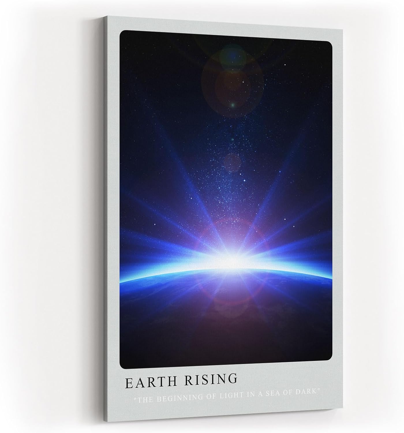 Paul Sinus Kunstdruck 40x60cm Earth Rising – Sonnenaufgang über dem Planeten im Universum mit kosmischem Lichtspiel