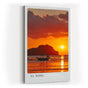 Paul Sinus Kunstdruck 40x60cm El Nido Sonnenuntergang – Feuer am Horizont über dem Meer der Philippinen