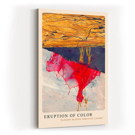 Paul Sinus Kunstdruck 40x60cm Eruption of Color Rot Gelb Expressionismus Farbexplosion Leidenschaft