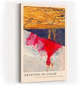 Paul Sinus Kunstdruck 40x60cm Eruption of Color Rot Gelb Expressionismus Farbexplosion Leidenschaft