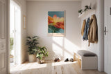 Paul Sinus Kunstdruck 40x60cm Fire Bloom – Blüte im Licht des Morgens mit funkelnden Tautropfen