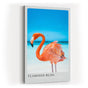 Paul Sinus Kunstdruck 40x60cm Flamingo Bliss mit rosa Flamingo am türkisfarbenen Meer