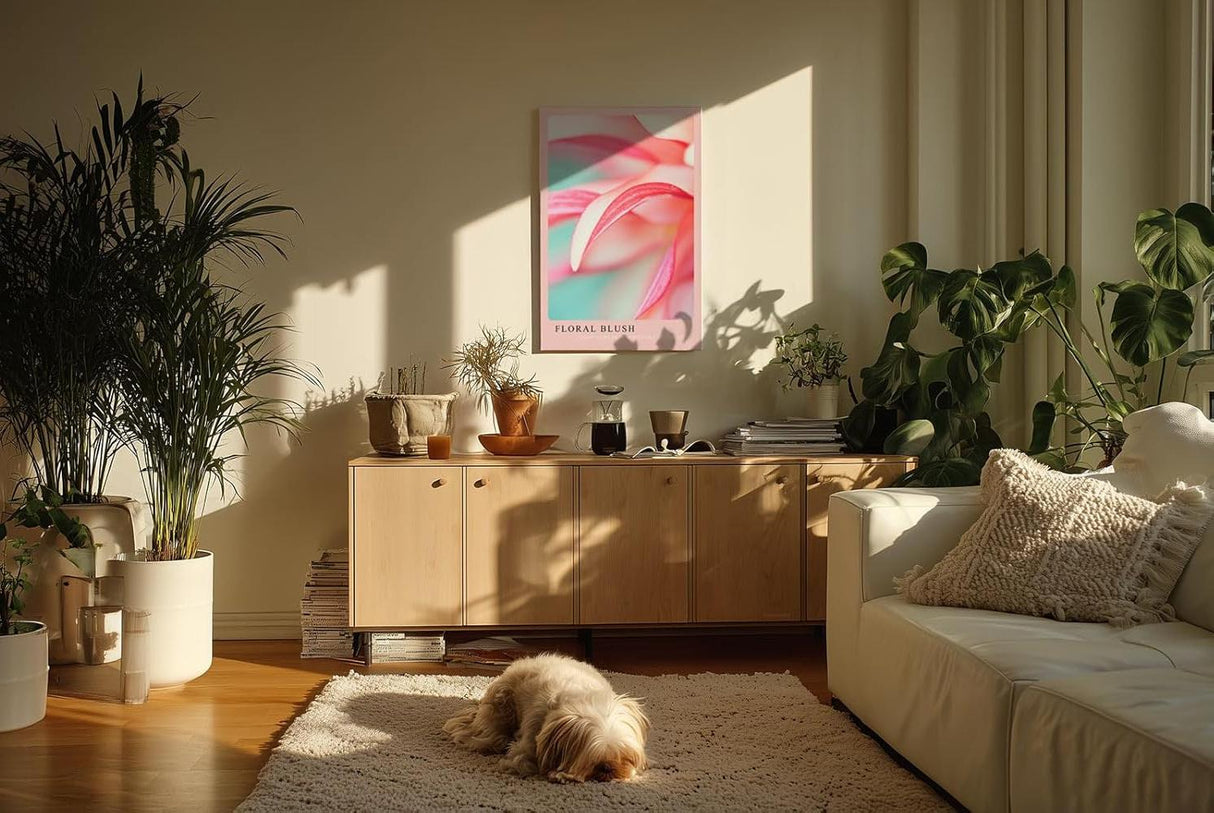 Paul Sinus Kunstdruck 40x60cm Floral Blush mit Nahaufnahme zarter rosafarbener Blütenblätter