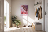 Paul Sinus Kunstdruck 40x60cm Floral Curve mit Makroaufnahme einer rosa Blüte in sanfter Kurve