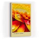 Paul Sinus Kunstdruck 40x60cm Floral Gems Nahaufnahme von Blütenblättern mit Tautropfen in leuchtenden Farben