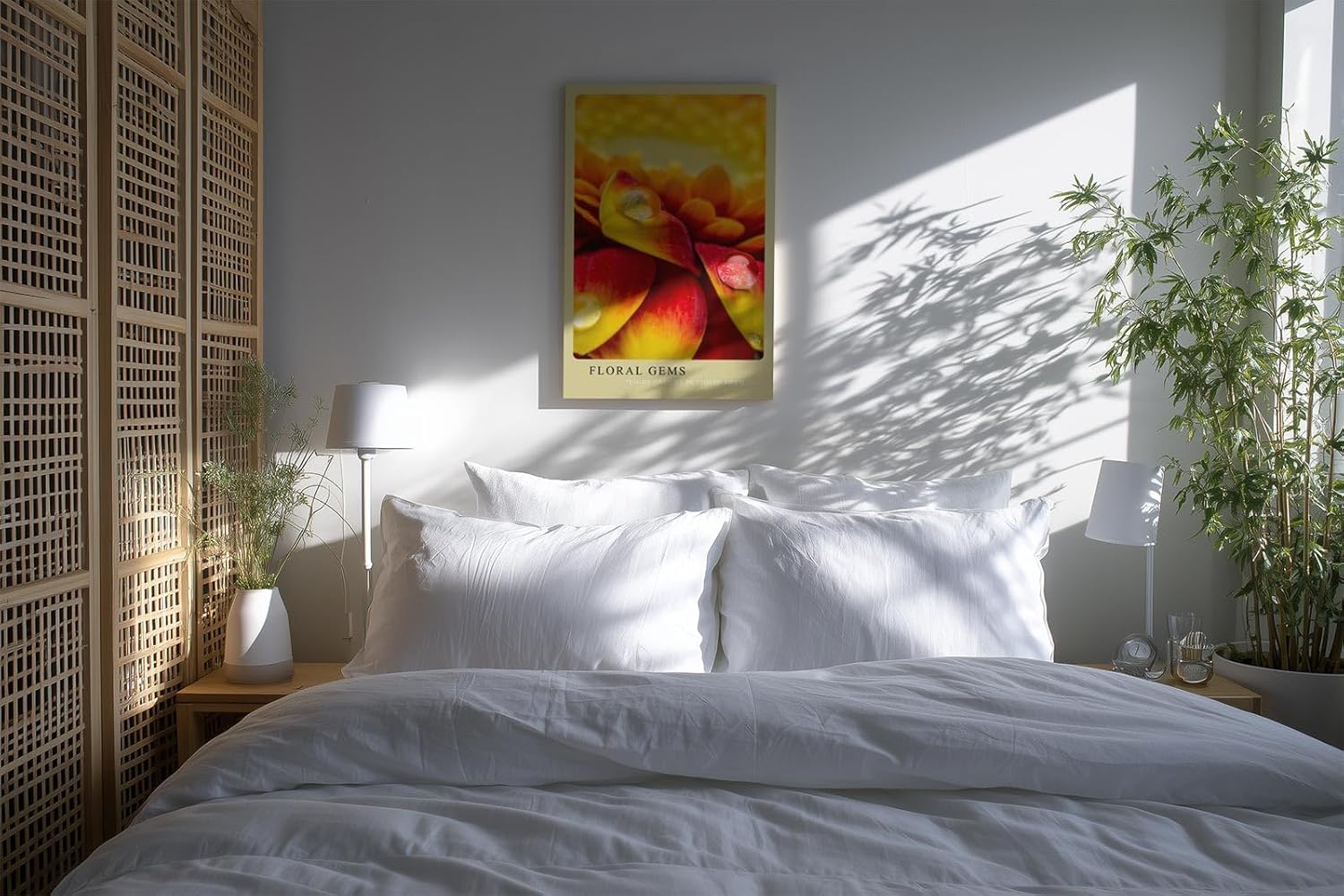 Paul Sinus Kunstdruck 40x60cm Floral Gems Nahaufnahme von Blütenblättern mit Tautropfen in leuchtenden Farben