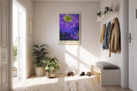 Paul Sinus Kunstdruck 40x60cm Floral Spectrum Violette Blumen in kräftigem Farbspiel Petals Dipped in Cosmic Color