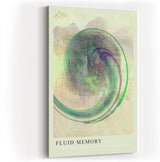 Paul Sinus Kunstdruck 40x60cm Fluid Memory Abstrakte Kunst in Grün und Violett mit digitalem Schwung