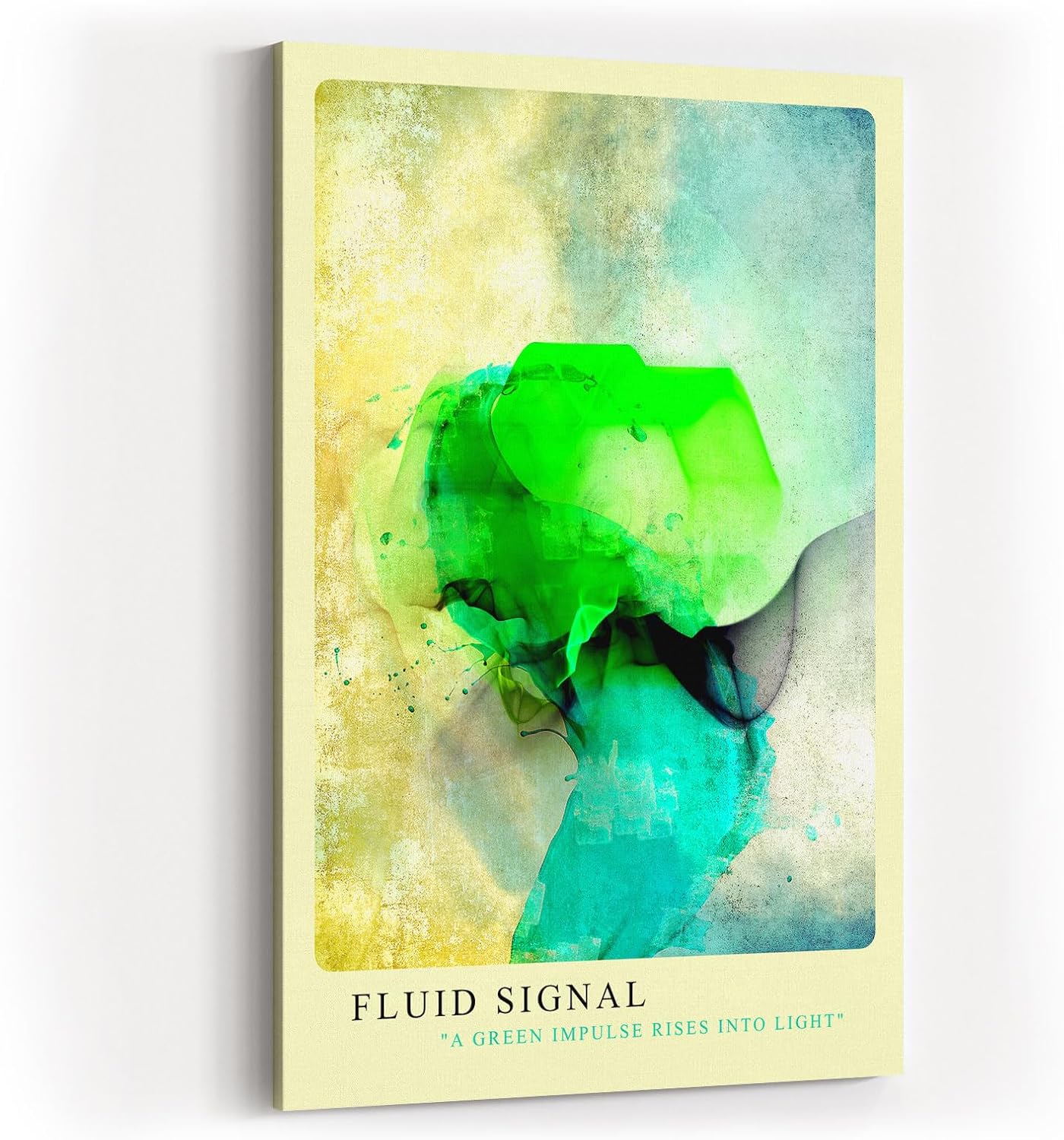 Paul Sinus Kunstdruck 40x60cm Fluid Signal Grüner Impuls in abstrakter Form