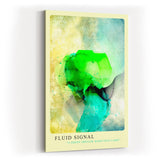 Paul Sinus Kunstdruck 40x60cm Fluid Signal Grüner Impuls in abstrakter Form