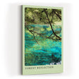 Paul Sinus Kunstdruck 40x60cm Forest Reflection Baumspiegelung im klaren Wasser mit türkisgrünem Schimmer