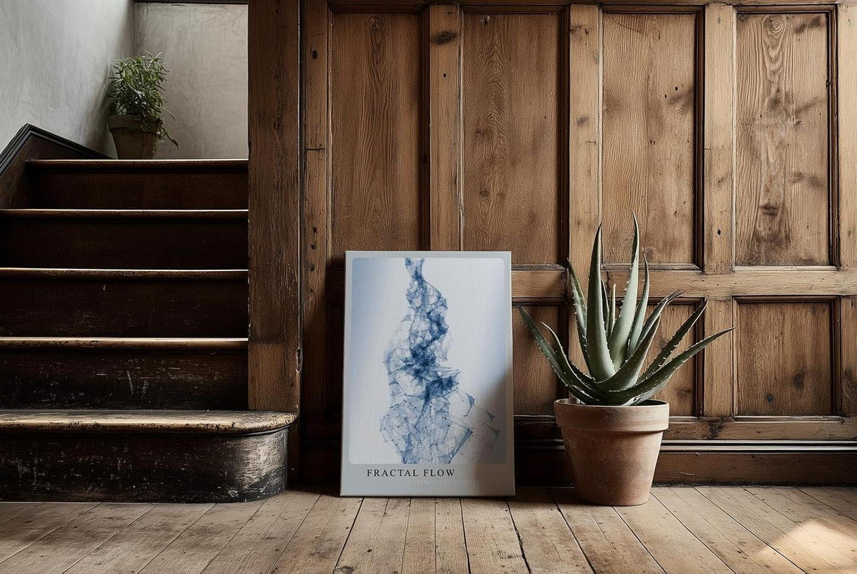 Paul Sinus Kunstdruck 40x60cm Fractal Flow – Geometrische Netzstruktur in fließender Bewegung