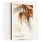 Paul Sinus Kunstdruck 40x60cm Fractal Veins – Abstrakte Lichtstruktur in Bronze und Weiß mit futuristischer Tiefe und Dynamik