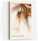 Paul Sinus Kunstdruck 40x60cm Fractal Veins – Abstrakte Lichtstruktur in Bronze und Weiß mit futuristischer Tiefe und Dynamik