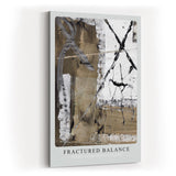 Paul Sinus Kunstdruck 40x60cm Fractured Balance mit dynamischem Schwarz-Weiß-Kontrast und Struktur