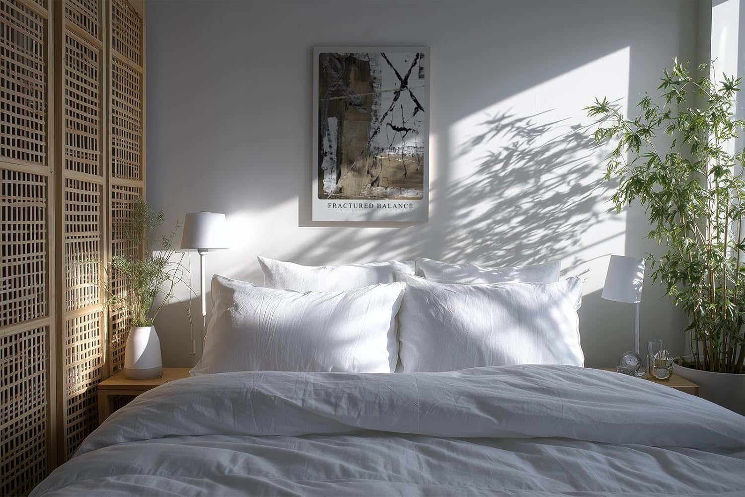 Paul Sinus Kunstdruck 40x60cm Fractured Balance mit dynamischem Schwarz-Weiß-Kontrast und Struktur